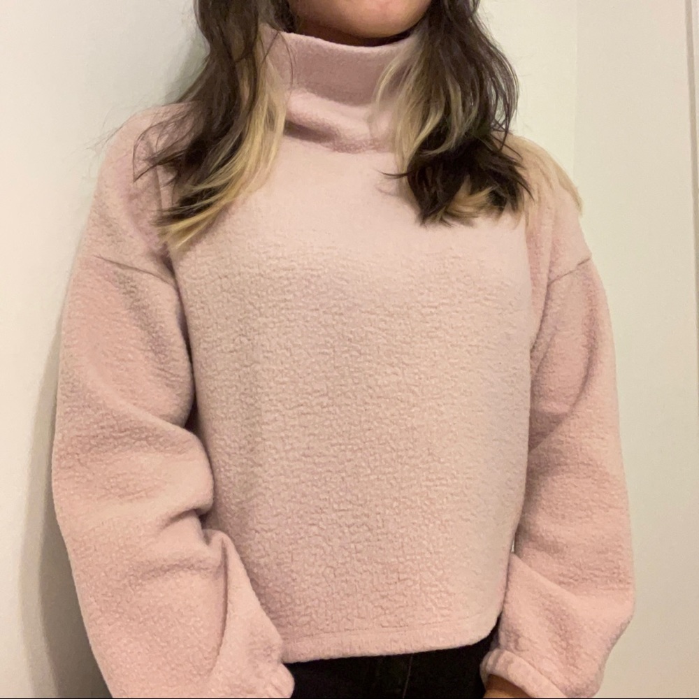 Cozy Pink Turtle Neck Sweater